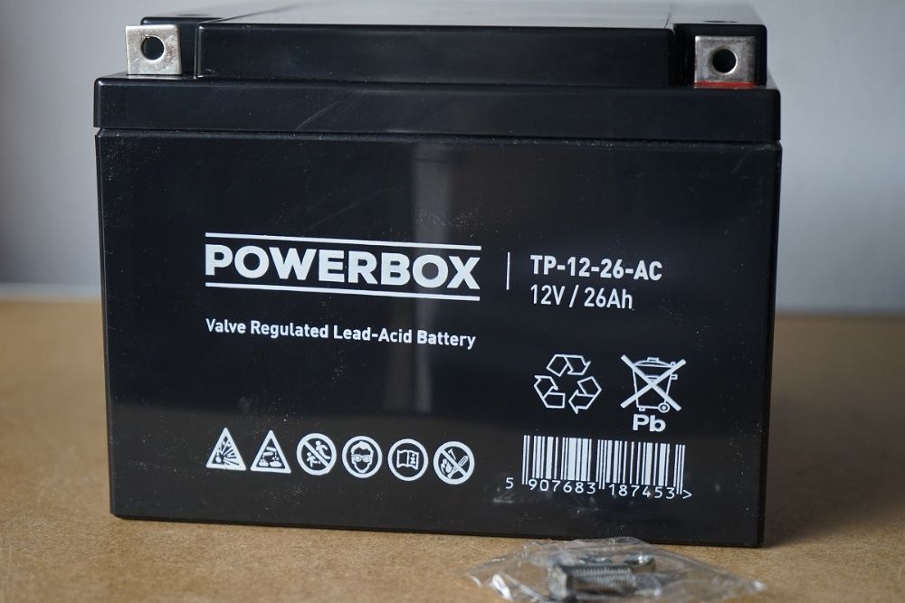 Nowy Akumulator żelowy 26Ah 12V powerbox AGM