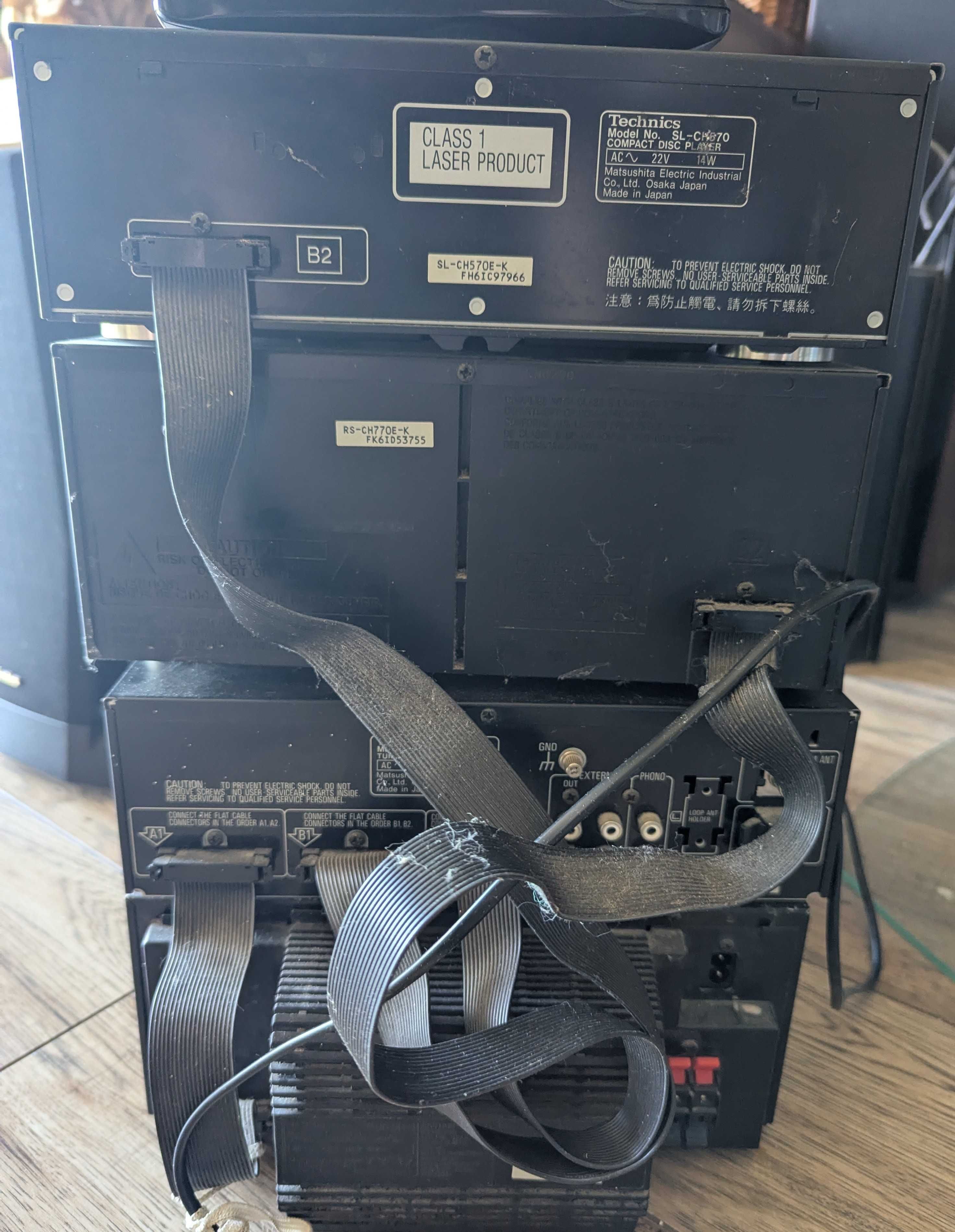Wieża Technics SC-CH540 - amplifier, tuner, cd, kaseta, 2 głośniki