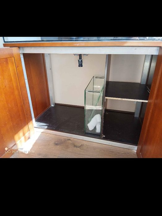 Zestaw pod akwarium morskie (akwarium sump szafka dębowa stelaż i inne