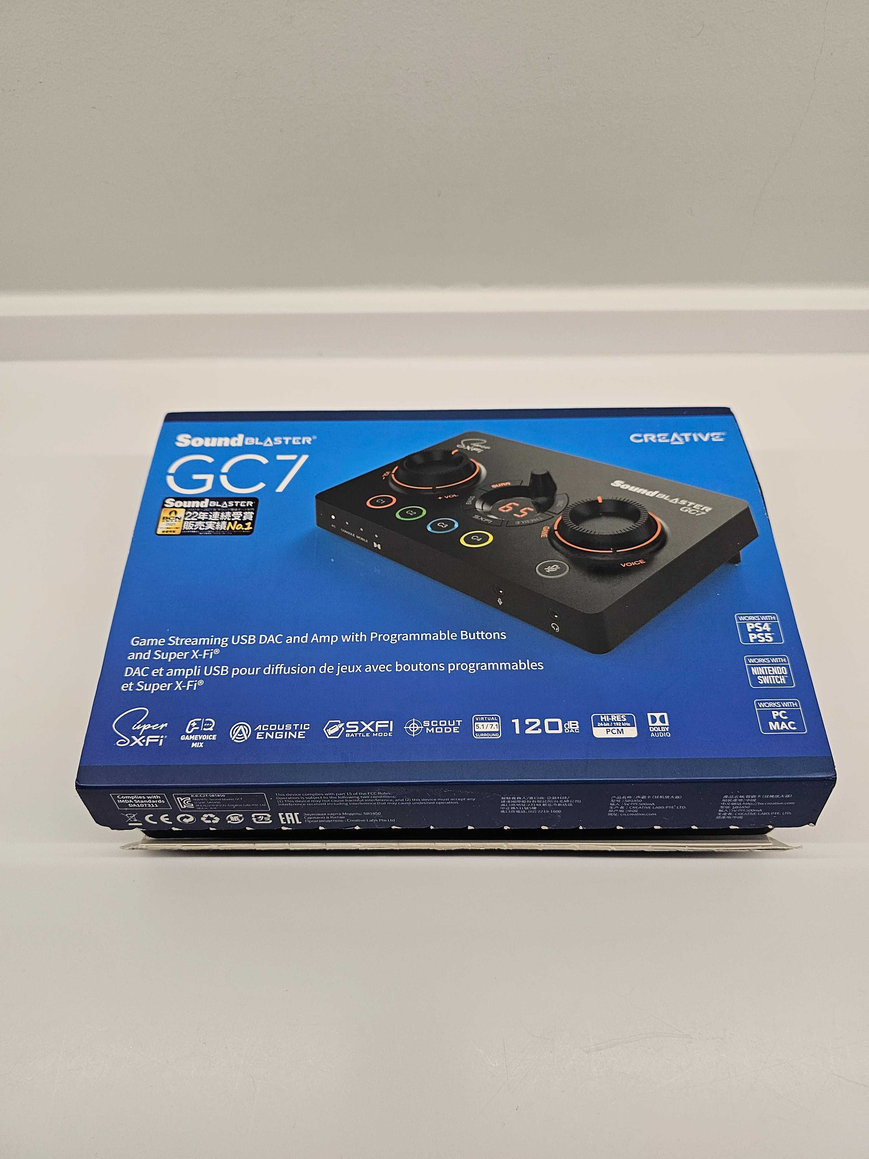 Creative Sound Blaster GC7 RGB Placa de Som Externa USB Super X-Fi