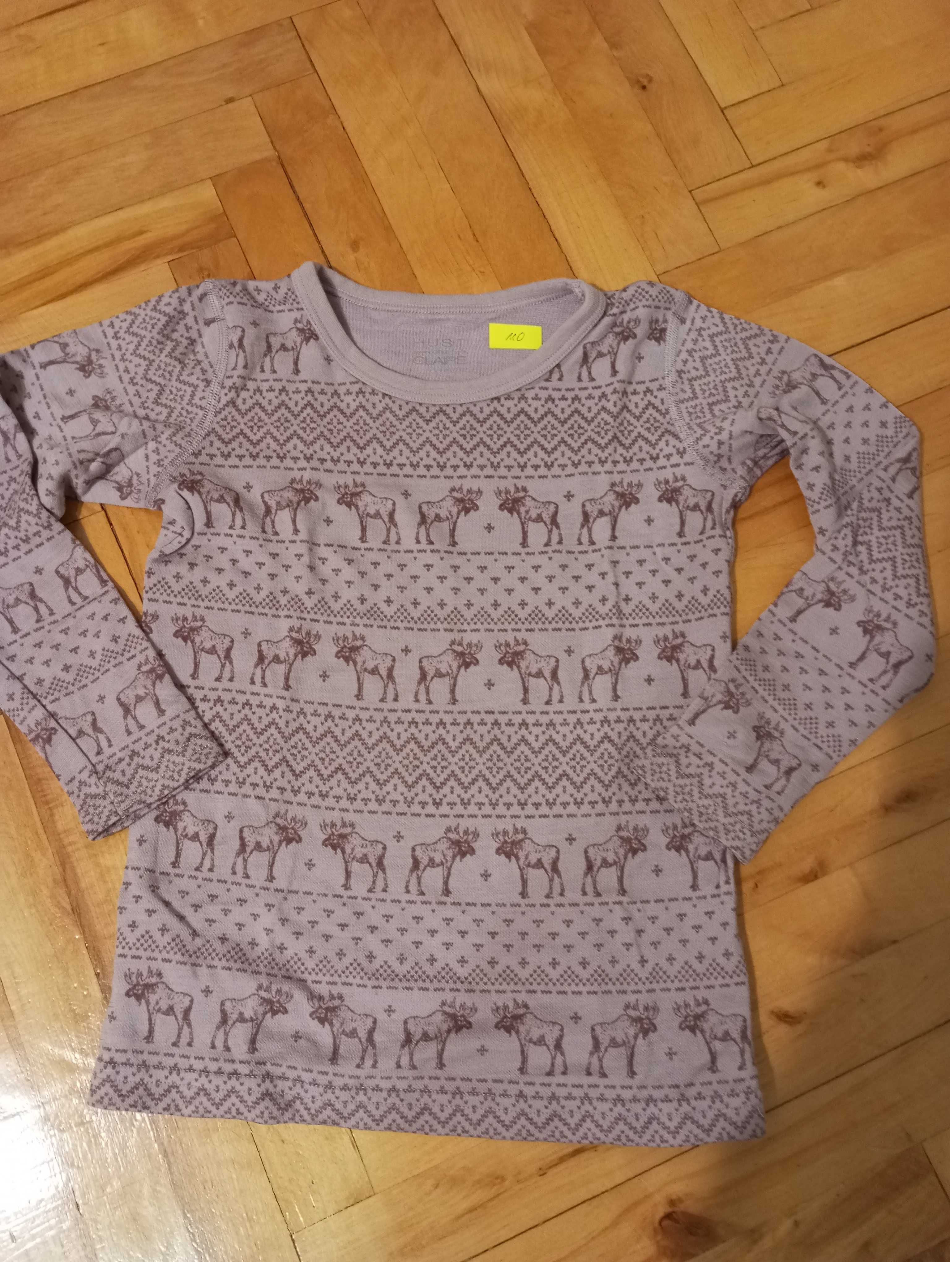 Hust & Claire koszulka termoaktywna 50% Wool rozm.110/5 lat