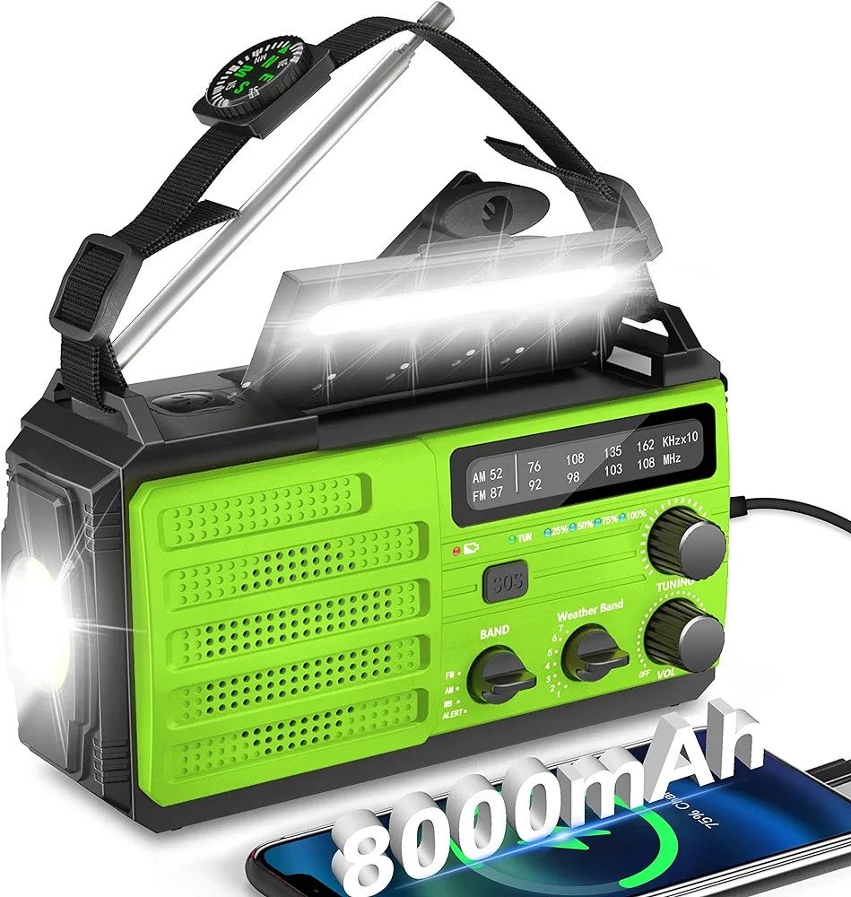 Radio akumulatorowe 8000 mAh AM, FM Givoust 3 PRO, latarka, solar