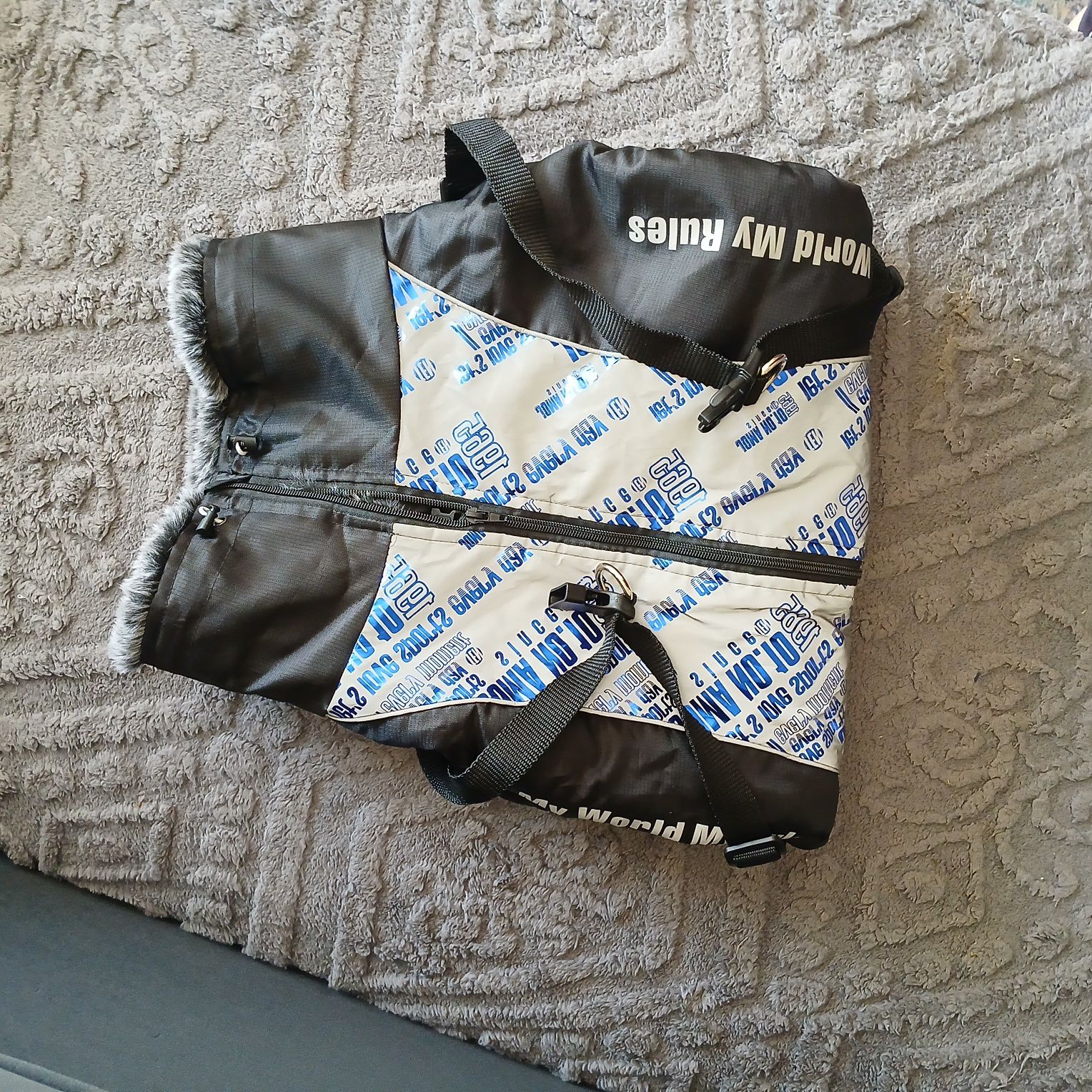 Kurtka zimowa odblaskowa dla dużego psa