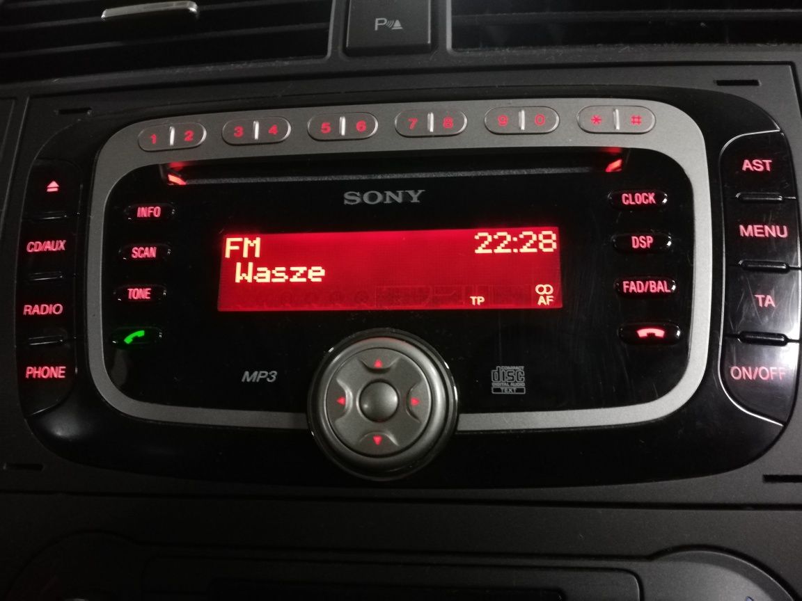 Radio Sony Ford C-max mk1 lift 07-10r Ford Kuga MK1 oryginał z Kodem