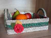 Кошик корзина органайзер вязаний плетений декор сувенір подарунок