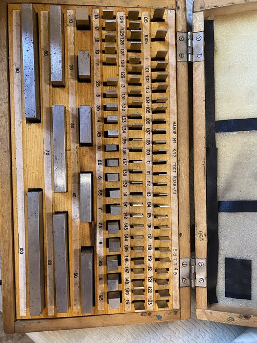 Набор концевых мер СССР в хорошом состоянии