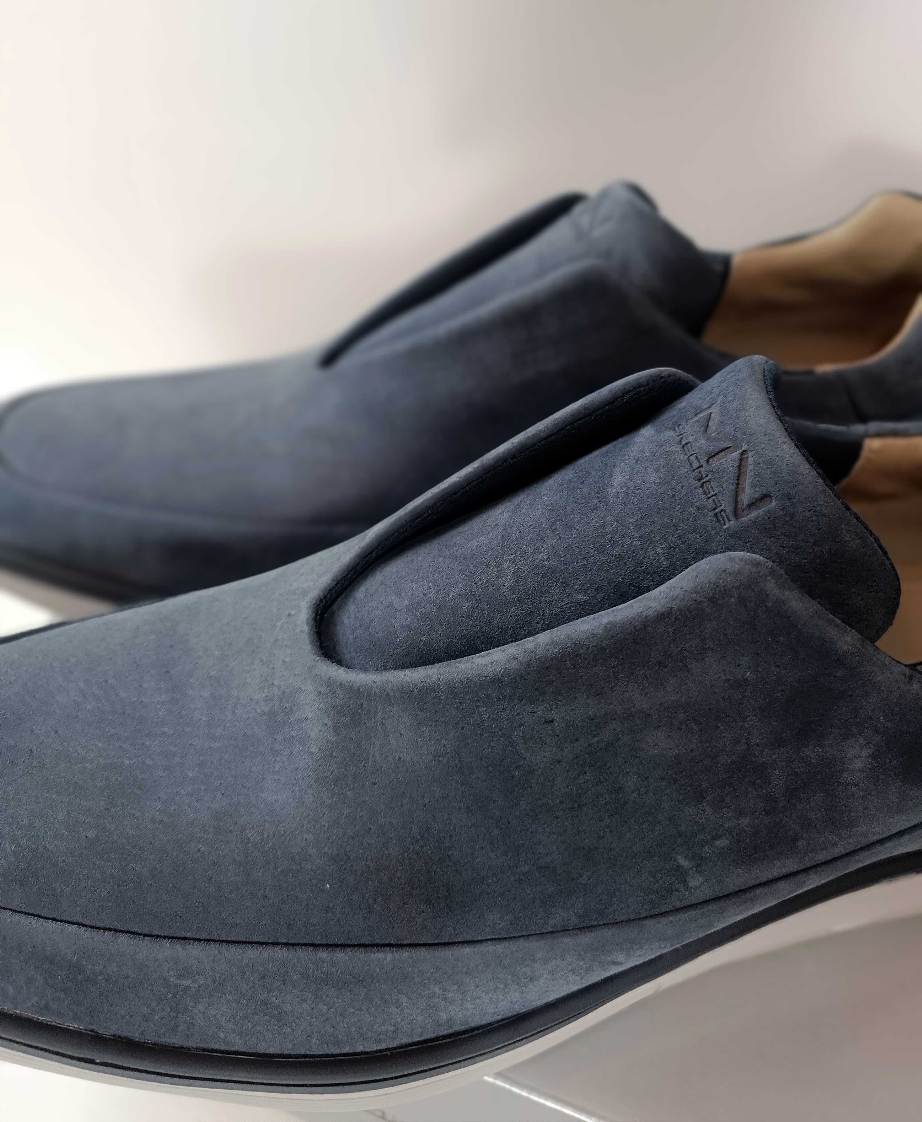 Чоловічі шкіряні туфлі мокасини Skechers Mark Nason 47 розмір