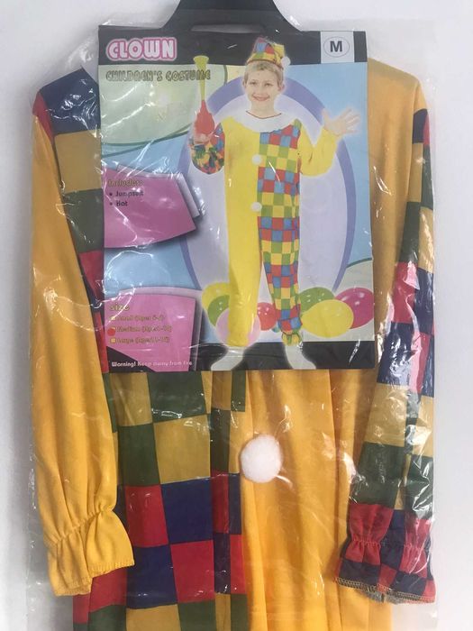 Fatos de carnaval disfarce de Palhaço 7-10 anos