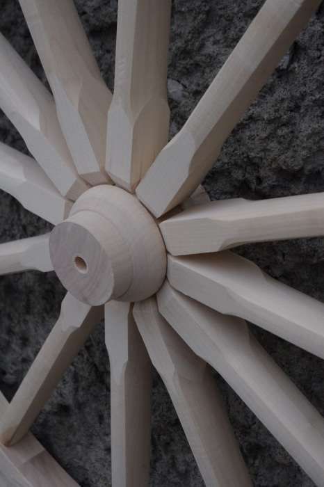 Koło drewniane Koło wozu masywne 71 cm