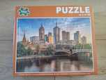 Puzzle miasto, 1000 elementów, rozmiar 50x70cm, nowe, folia rzeka most