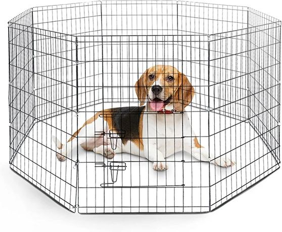 Kojec dla psa FurDreams - 36 cali, 8-panelowy metalowy kojec dla zwier