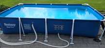 basen stelażowy, prostokątny Steel Pro 4 x 2,1 x 0,8 m - BESTWAY 56424