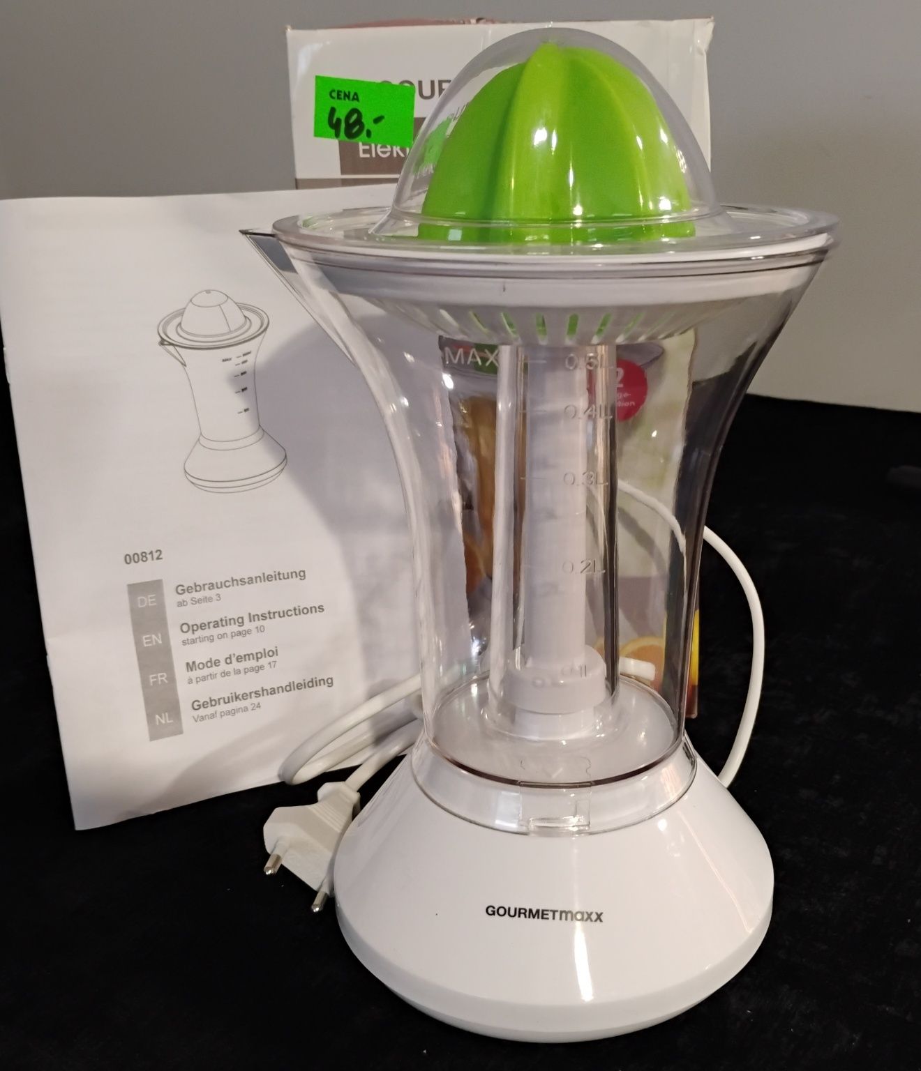 Nowa Wyciskarka do owoców firmy Gourmetmaxx 25W 0,5L poj.