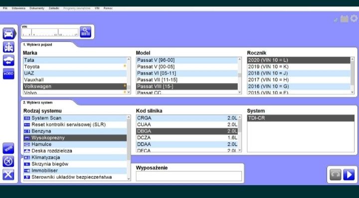 Zestaw diagnostyczny OBD2 Tablet 2w1 interfejs