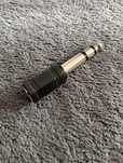 Adapter Przejście wtyk Jack 6,3 gniazdo Jack 3,5 przelotka stereo