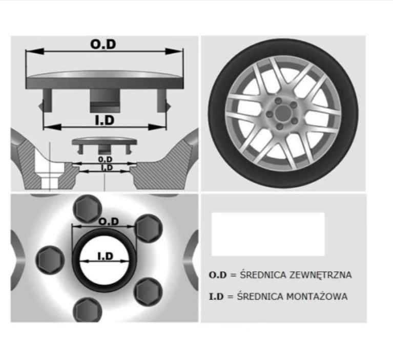 Hyundai Dekielki Kapsle do Alufelg  BORBET 56mm