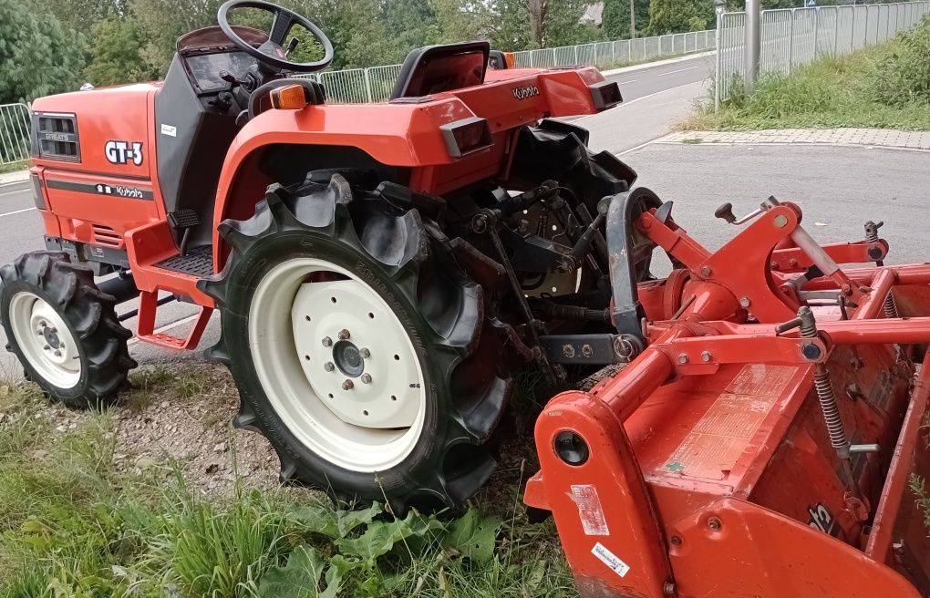 Ciągnik mini traktor ogrodniczy Kubota+glebogryzarka (yanmar)