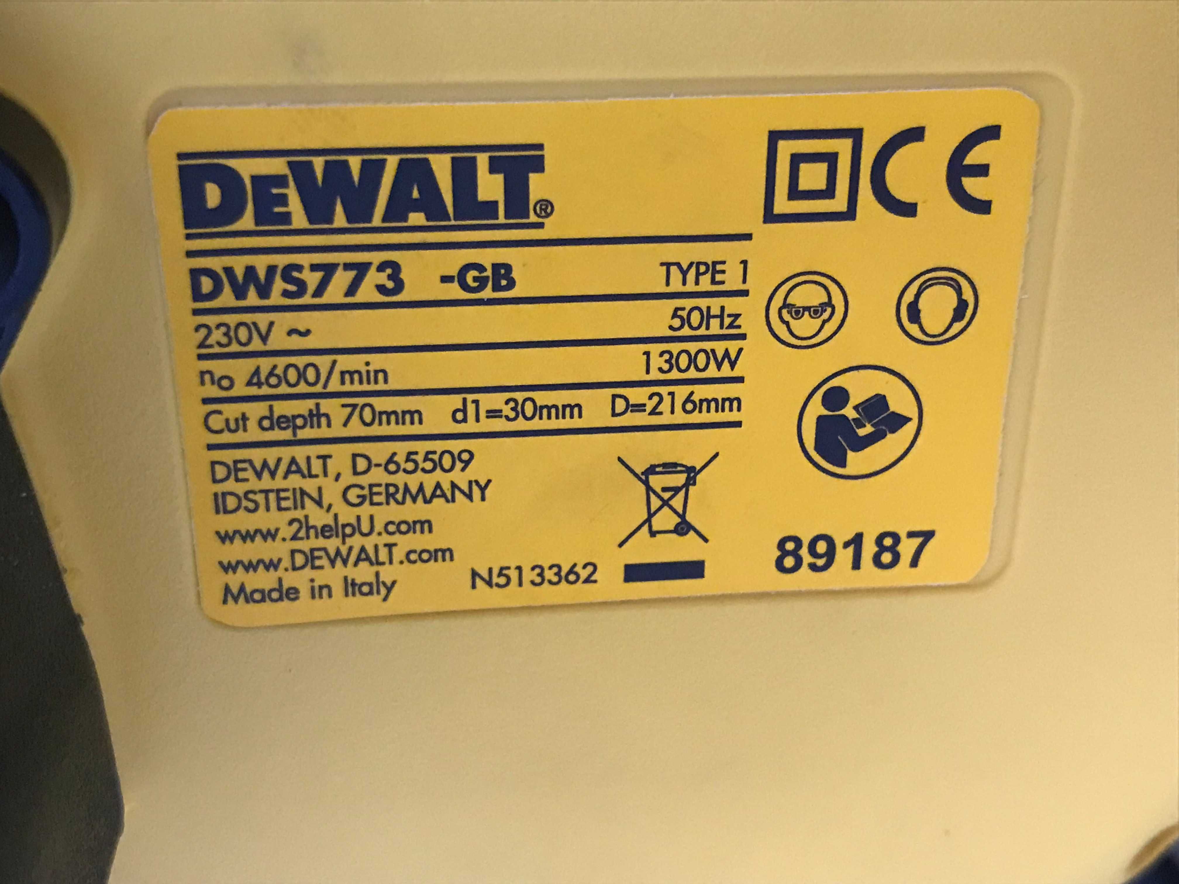 Пила торцювальна DeWalt DWS773 з Англії