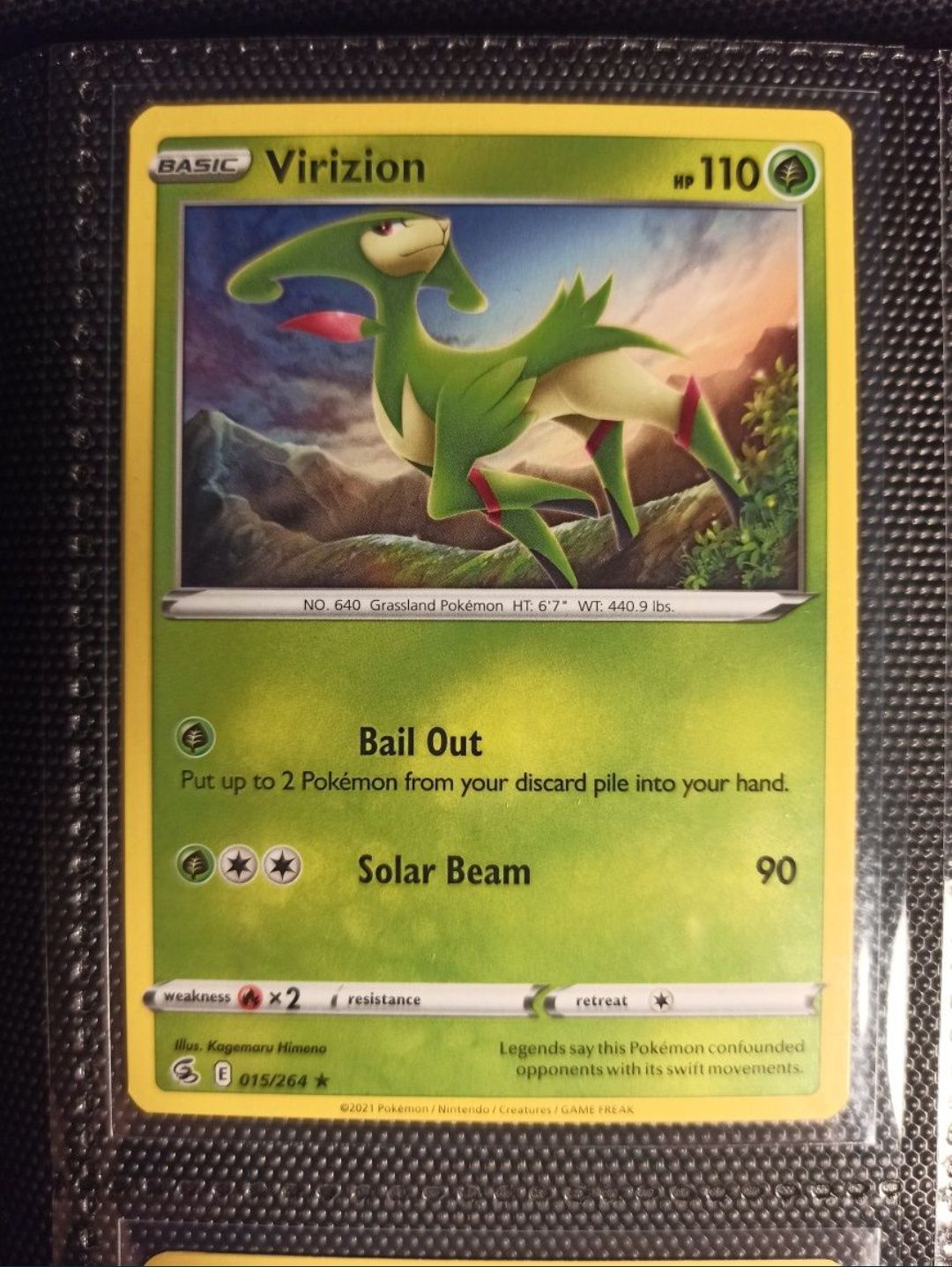 Pokemon TCG karta Virizion 015/264 Rare