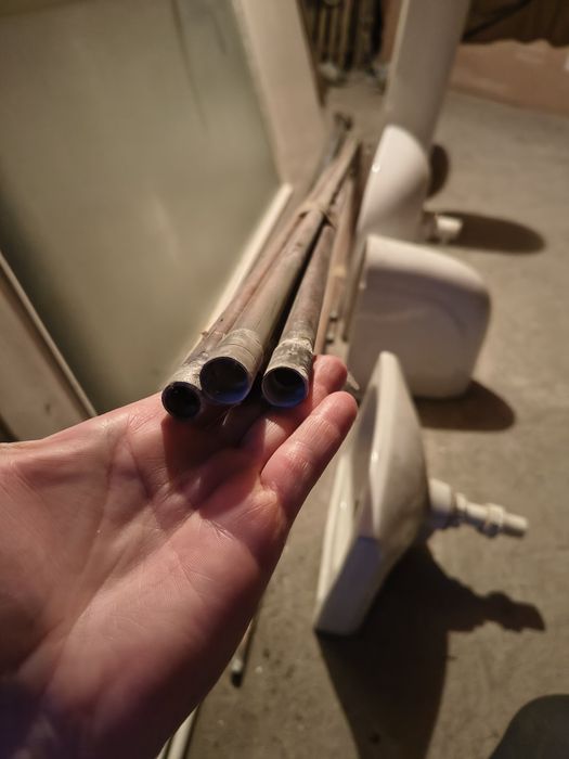 Rury miedziane z demontażu 17mb fi 15