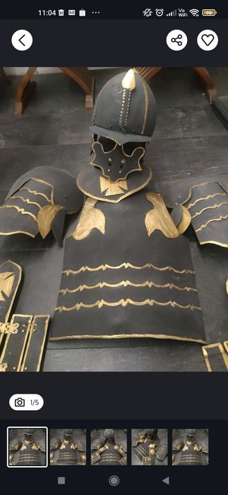 Idealny prezent zestaw zbroja husarska Polska czerniona zdobiona