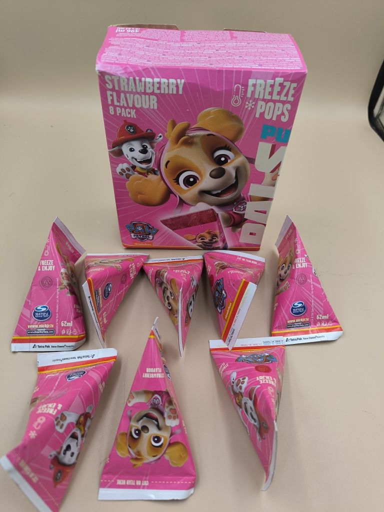 Paw Patrol Triangle Freeze Pops Strawberry mrożone lody Psi Patrol