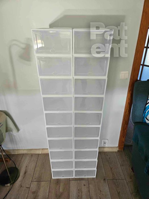 Pudełka 20 sztuk modułowe organizery białe do przechowywania zestaw