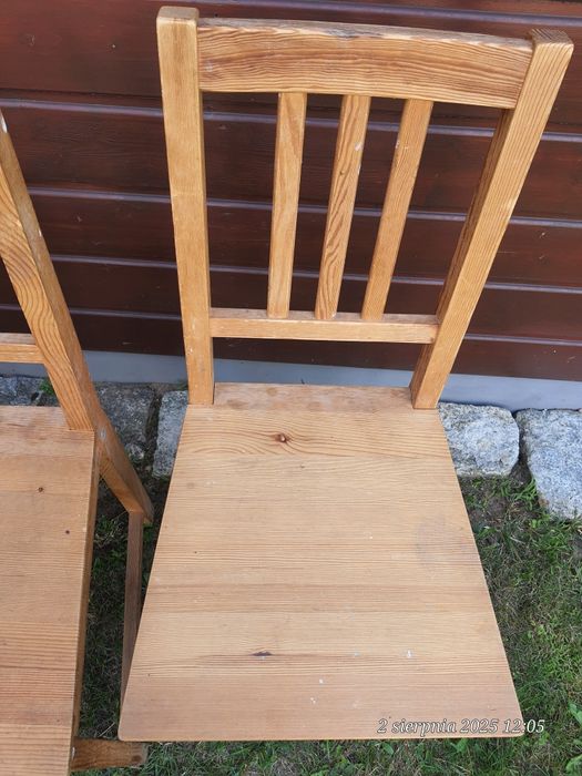3 krzesla drewniane ikea stefan