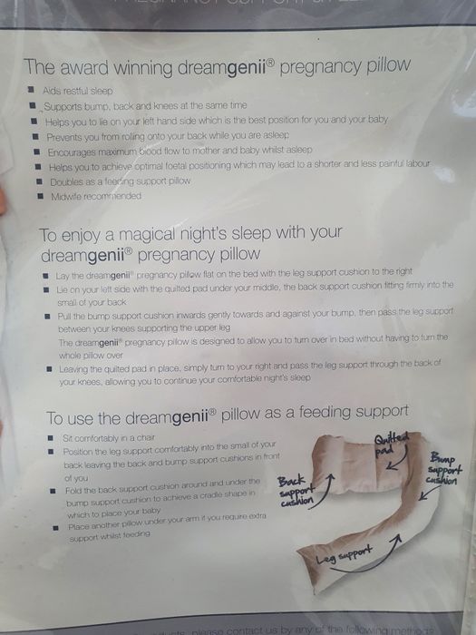 Poduszka 2w1 ciążowa lub do karmienia DREAM GENII oryginalna angielska