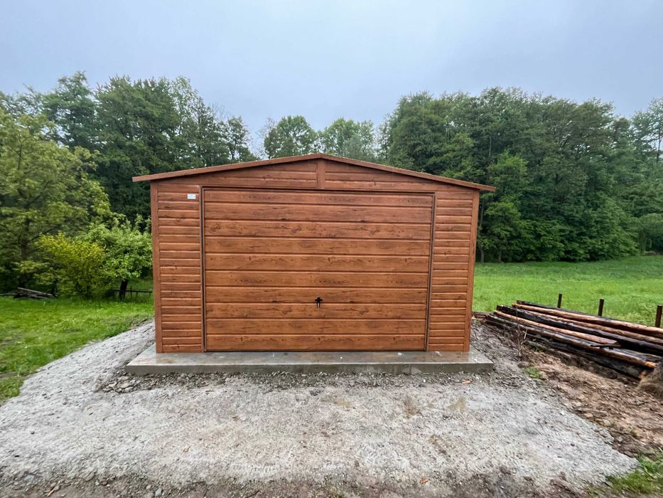 Garaż blaszany Blaszak 4x6 Dach dwuspadowy