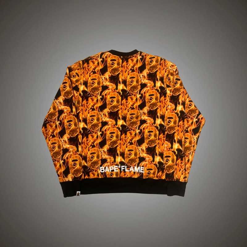 BAPE Flame Sweatshirt XL Multicor - Novo com Etiquetas