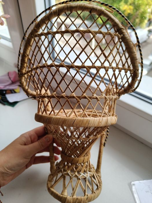 Rattanowy fotelik boho