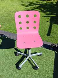 krzesło obrotowe dla dziecka IKEA różowe
