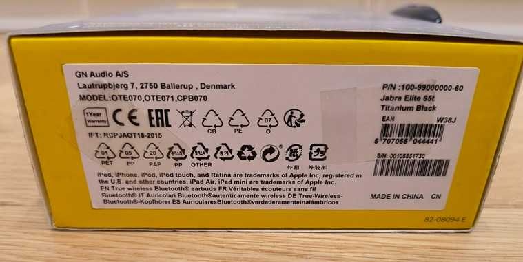 Słuchawki bezprzewodowe Jabra Elite 65t