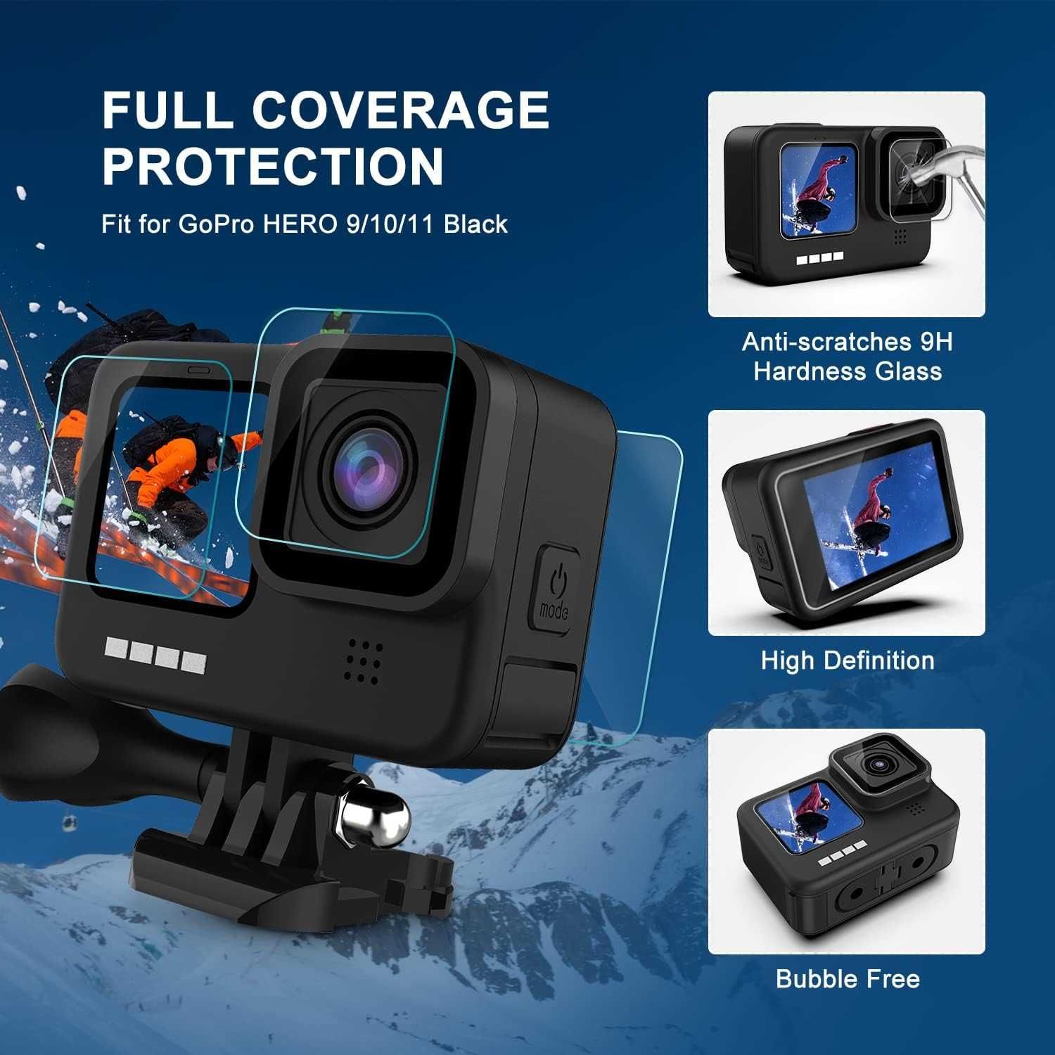 Kuptone KPE-056 zestaw akcesoriów filtr etui GoPro Hero 9/10/11 torba