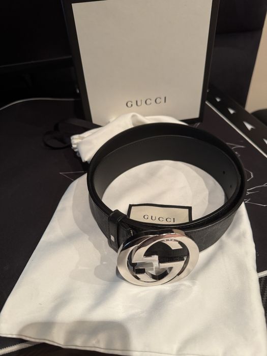 Oryginalny męski pasek Gucci monogram rozmiar 95