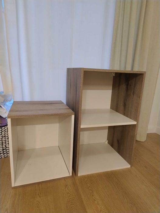 Zestaw szafek, szaro białych