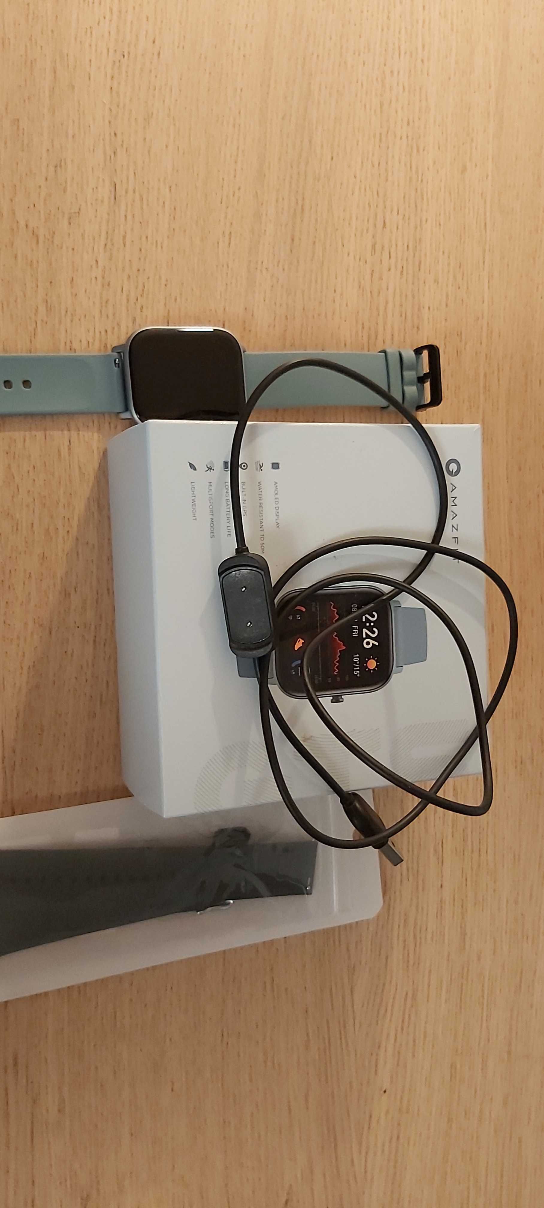 Smartwatch Amazfit GTS niebieski - komplet