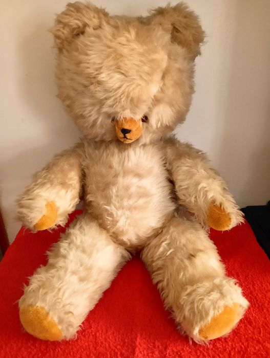 Miś, maskotka, trociniak, stary