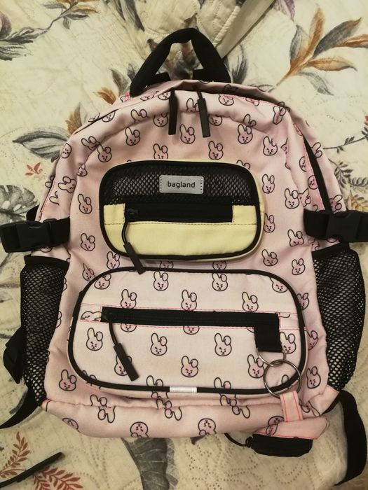 Рюкзак шкільний рожевий с зайчиками Bagland.