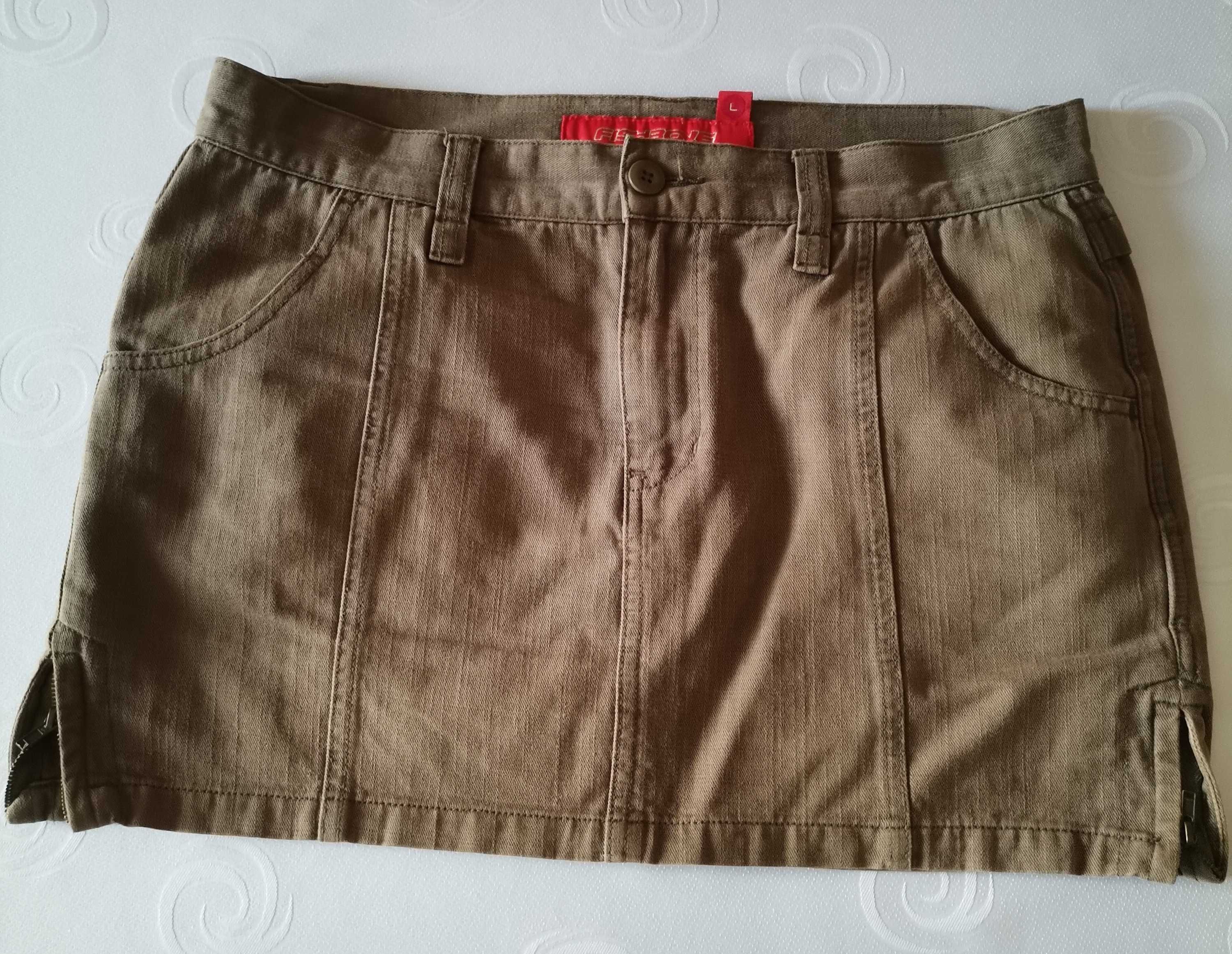 Khaki spódniczka Fishbone rozmiar L
