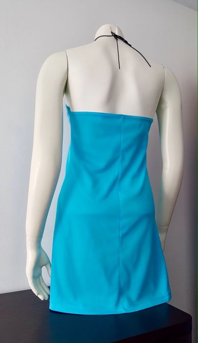 Vestido Curto azul turquesa