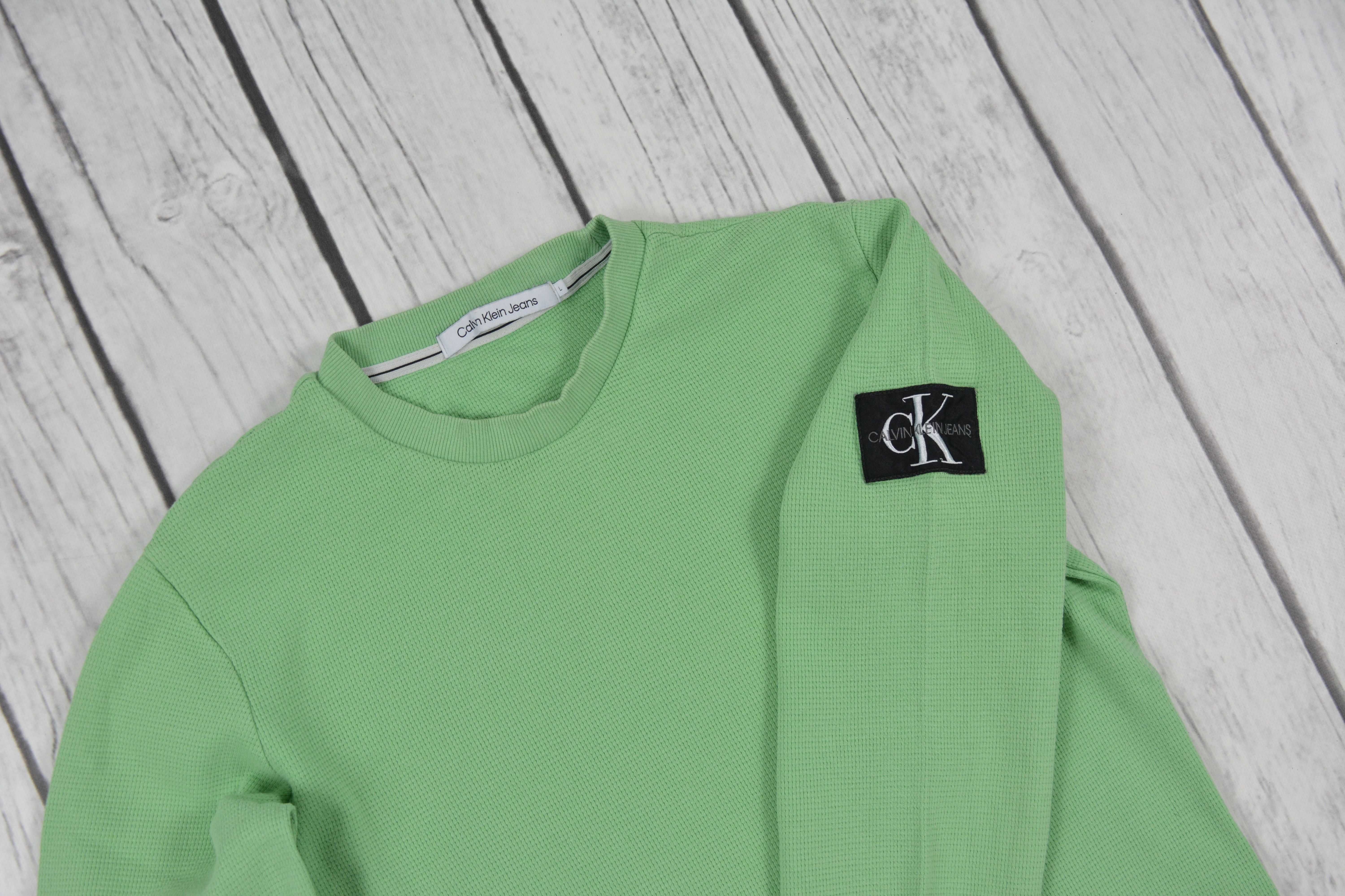 Calvin Klein Jeans CK Elastyczny Bawełniany Sweter Bluza Rozmiar L
