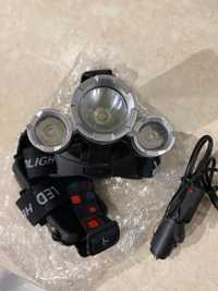 Фонарик налобный High Power HeadLamp 3xCree T6 на аккумуляторах