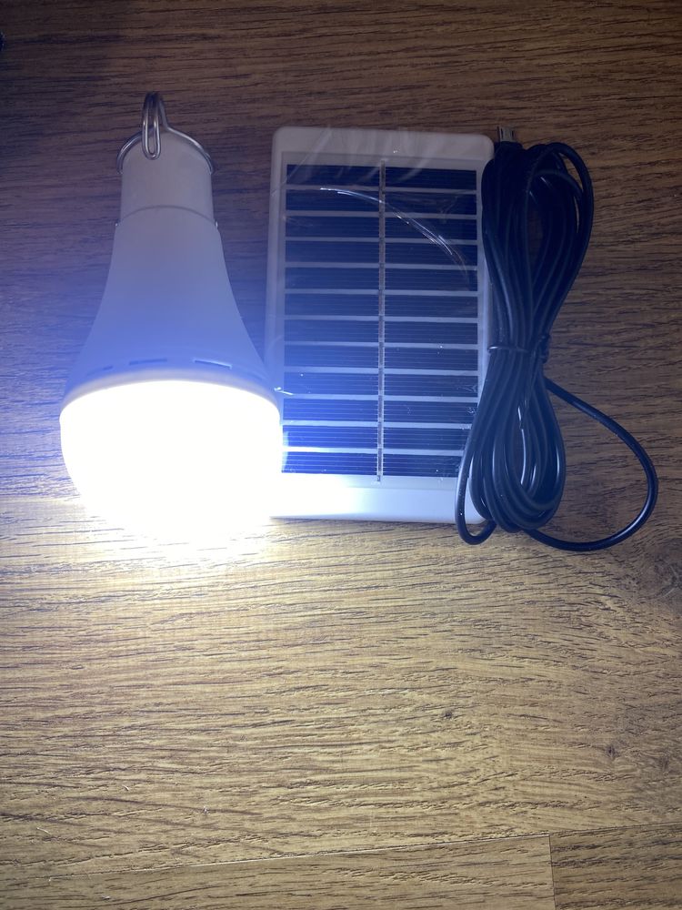 лампа фонарь для кемпинга + зарядка от солнечной батареи