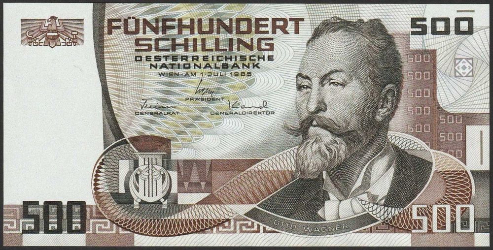Austria 500 schilling 1985 - Otto Wagner
