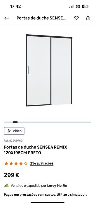 Frontal duche Novo 140x195 Altura e 120x195