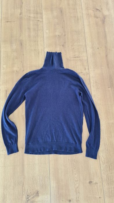 Golf Massimo Dutti.  Wełna i Jedwab. Rozmiar L / M. Granatowy