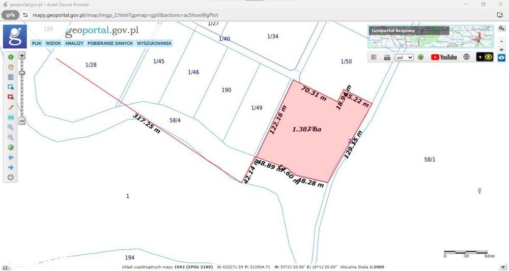 Duża działka na jeziorem