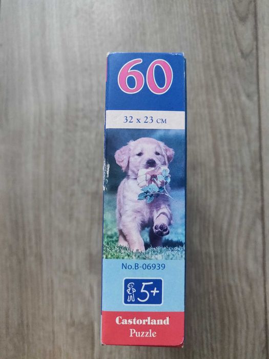 Castorland пазл "Щенок с розой"(Польша) 60 элем. 32х23 см, новый.